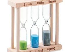 Set 3 clepsidre, Everestus, 42FEB231586, 9x9.1x3 cm, Lemn, Natur